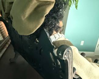 Vintage Porcelain Doll Set with Miniature Bench - "Farm Twins" by Marian Yu Designs