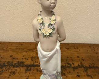 Lladro "Boy with Flower Garland" Porcelain Figurine