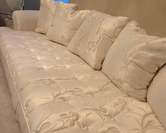 Vintage Damask Upholstered Sofa