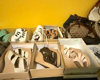 Assorted Women's Footwear and Michael Kors Handbags