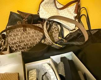 Assorted Women's Footwear and Michael Kors Handbags