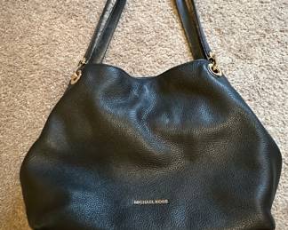 Michael Kors Joan Large Black Leather Slouchy Shoulder Bag