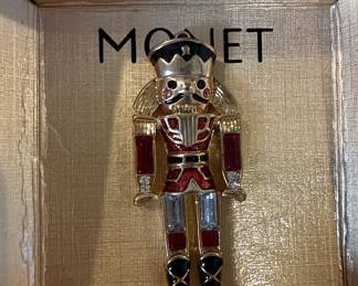 Monet Nutcracker Soldier Brooch