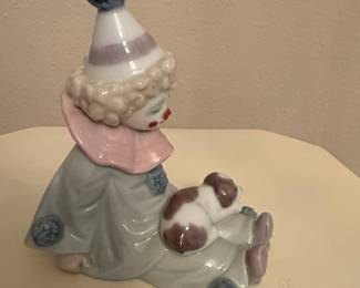 Lladro Porcelain Figurine "Pierrot with Puppy"