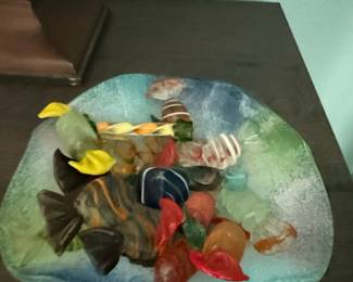 Murano Glass Aquarium Candy Dish