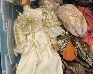 Vintage Porcelain Doll with Theatrical Costume