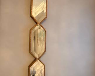 Stacked Hexagonal Mirror Wall Decor