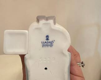 Lladro #5279 Pierrot with Concertina Porcelain Figurine with Dog