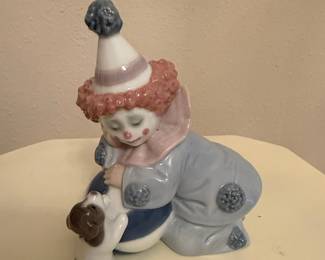 Lladro "Pierrot with Puppy and Ball" Porcelain Figurine #5278