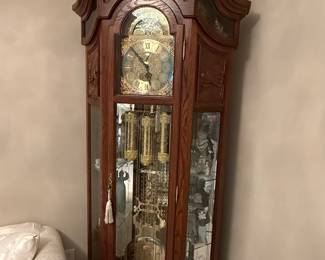 Howard Miller "Haverhill" Grandfather Clock with Musical Chimes and Moon Phase Dial