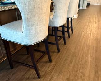 Bella 30 inch Contemporary Beige Taupe Nailhead Barstool