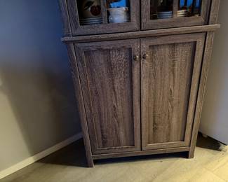Drewmore Accent Pantry Cabinet NEW, silvertone metal hardware, 34W x 15D x 71H  | $450