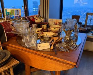 Mid-Century Modern drop-leaf dining table $1,250