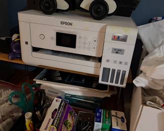 Epson EcoTank ET-2850, all-in-one wireless color "supertank" printer, cartridge-free design $350,  Miscellaneous Tools & Supplies; Scissors, highlighters, staple removers, tape $45 