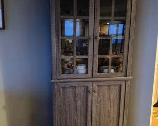 Drewmore Accent Pantry Cabinet NEW, silvertone metal hardware, 34W x 15D x 71H  | $450