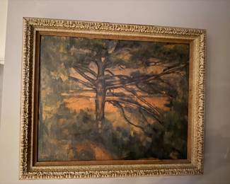 Framed Reproduction of the painting The Great Pine (Le Grand Pin) by Paul Cézanne $189