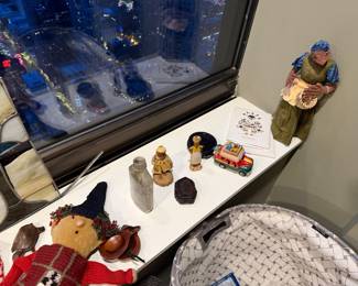 African Folk Art Figurines from the Ashanti or Baule culture, these figures are often turned or carved from wood and finished with intricate hand-painted details $80 bundle for all figures