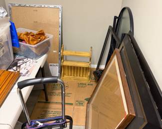 This collection of large frames includes a variety of traditional wood dark-stained Bundle price $140