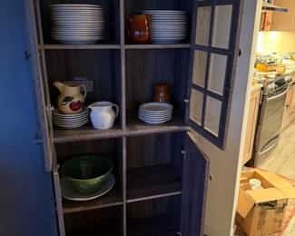 Drewmore Accent Pantry Cabinet NEW, silvertone metal hardware, 34W x 15D x 71H  | $429