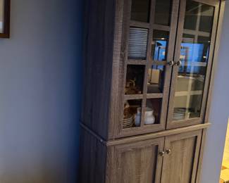 Drewmore Accent Pantry Cabinet NEW, silverstone metal hardware, 34W x 15D x 71H  | $450