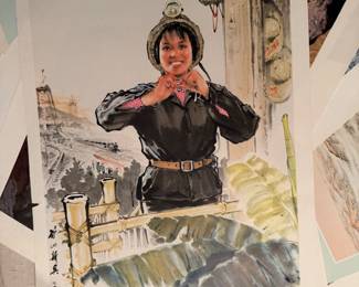 "New Recruits of the Mine" (矿山新兵), created by the renowned artist Yang Zhiguang around 1972, $35 