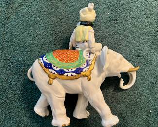 Vtg. Meissen porcelain Elephant w/rider