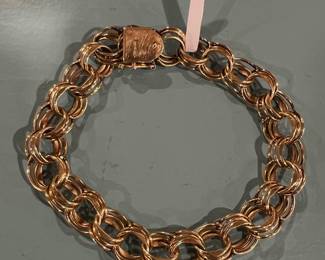 14K gold charm bracelet - 18.26G