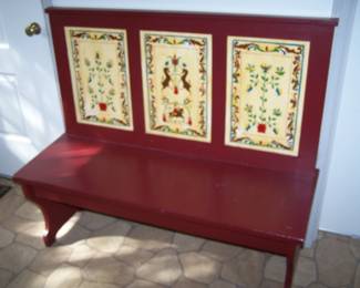 PAINT-DECORATED BENCH