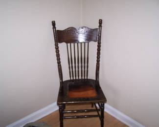 OLD PRESS-BACK CHAIR