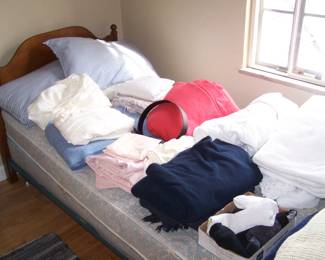 MAPLE TWIN BED & BEDDING