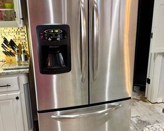 Maytag French door stainless steel refrigerator in very good condition.