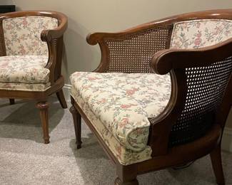 Vintage Cane Barrel Chairs