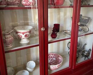 Copeland Red Transferware