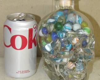 Glass Skull & Marbles