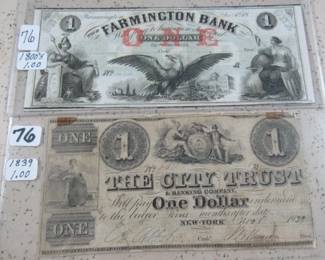 1800's $1.00 Notes