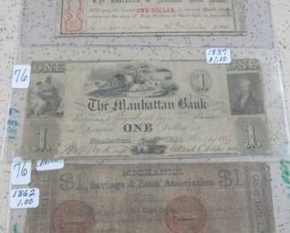 1800's $1.00 Notes