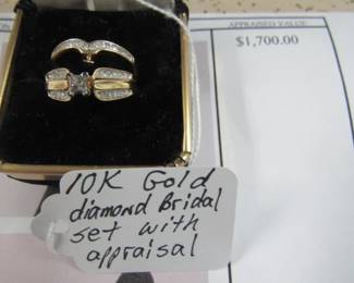 10K Gold Diamond Bridal Set