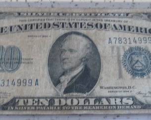 1934 $10 Silver Certificate 