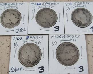 Barber Silver Half Dollars