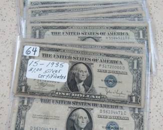 1935 $1.00 Silver Certificates