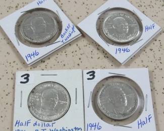1946 Silver Booker T Washington Half Dollars
