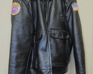 Leather Jacket w/Memphis Police Patch