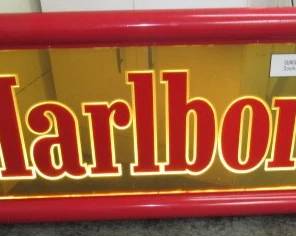 Lighted Marlboro Cigarettes Sign