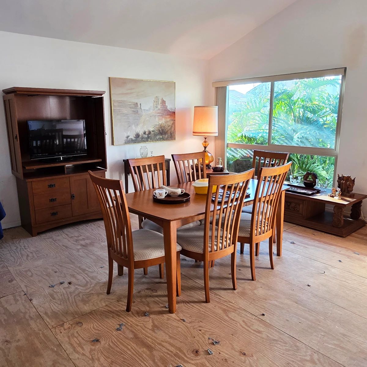 Gorgeous birch wood dining set