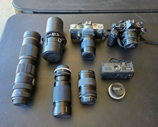 Vintage cameras and lenses