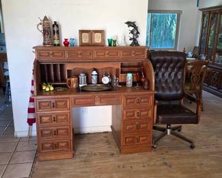 Vintage roll top desk