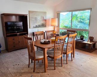 Gorgeous birch wood dining set