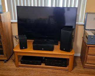 Samsung HD TV, Yamaha speakers, Yamaha tuner