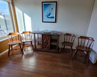 Nichols & Stone solid maple dining chairs