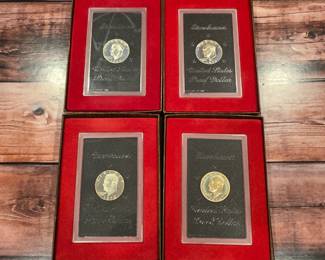 Eisenhower brown box proof silver dollars